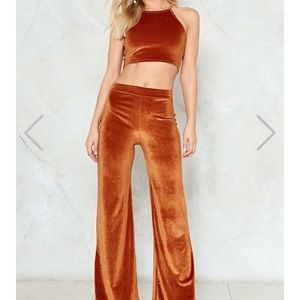 Nasty Gal - Velvet Underground Burnt Orange Set